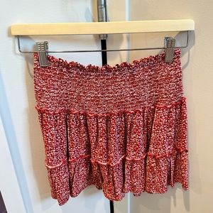 Red and white skirt